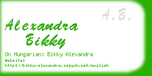 alexandra bikky business card